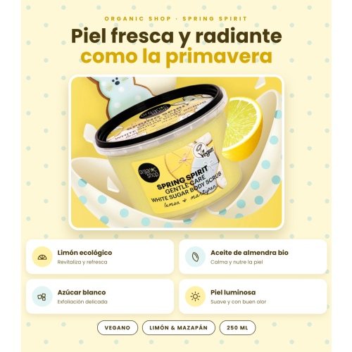 Organic Shop - Exfoliante corporeo Spring Spirit - Limone e marzapane