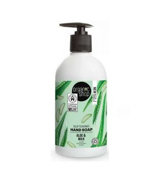 Organic Shop - Sapone addolcente per le mani - Aloe e latte biologici