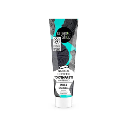 Organic Shop - Dentifricio sbiancante - Menta e carbone