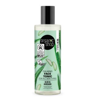 Organic Shop - Tonico viso lenitivo per tutti i tipi di pelle - Aloe e Avocado
