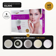 Pack NEXA Lite di MQBeauty – Sistema di Pulizia Facciale a Vibrazione + 5 Testine di Ricambio (10 Testine in Totale)