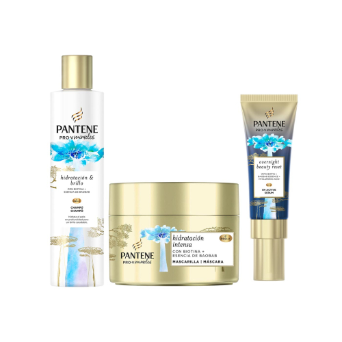 Pantene - *Idratazione e Lucentezza* - Shampoo + maschera + impacco siero Pro-V Miracles