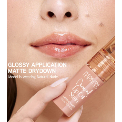 Physicians Formula - *Mineral Wear* - Olio per labbra Diamond Stain - Natural Nude