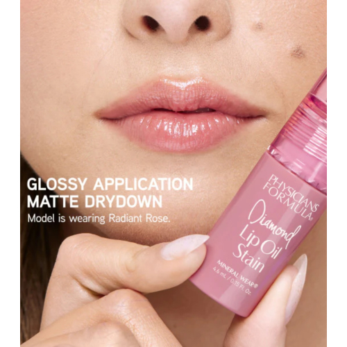 Physicians Formula - *Mineral Wear* - Olio per labbra Diamond Stain - Radiant Rose