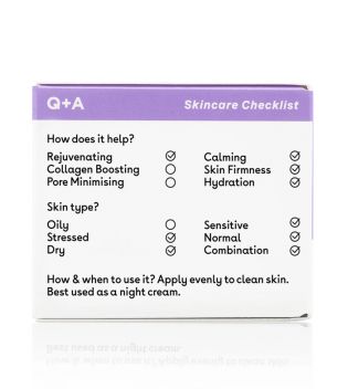 Q+A Skincare - Crema viso notte lenitiva alla camomilla
