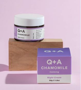 Q+A Skincare - Crema viso notte lenitiva alla camomilla