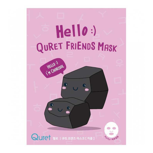 Quret - Maschera Hello Friends - Carbone