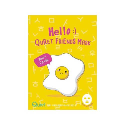 Quret - Maschera per il viso Hello Friends - Egg