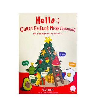 Quret - Set di mascherine per il viso Hello Friends Christmas