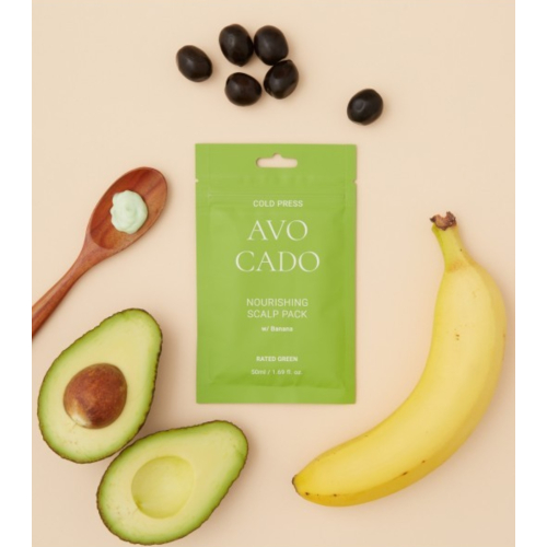 Rated Green - Maschera idratante per il cuoio capelluto Cold Press 50ml - Avocado
