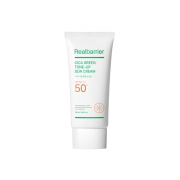 Real Barrier - Protezione solare con Centella Asiatica CICA Green Tone-Up SPF 50 PA++++ - Pelle sensibile e arrossata