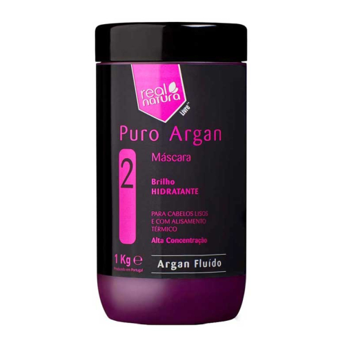 Real Natura - Maschera per capelli lisci Puro Argan 1kg