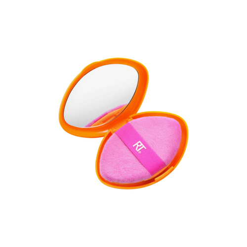 Real Techniques - Piumino da cipria multiuso double-face Miracle 2 in 1 + custodia da viaggio