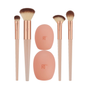 Real Techniques - *Cherry On top* - Set di 4 pennelli + 2 cover in silicone