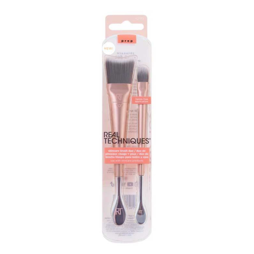 Real Techniques - Duo di pennelli per viso e occhi Skincare Brush Duo - 107 + 109
