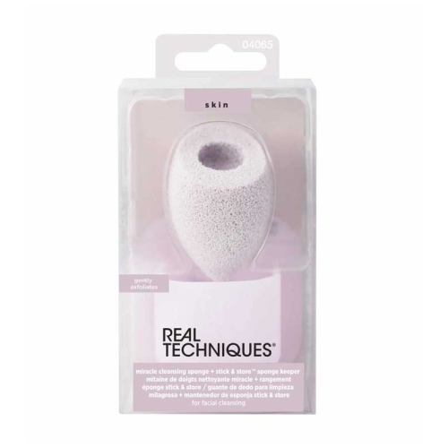 Real Techniques - Spugna per la pulizia + custodia Miracle Cleansing