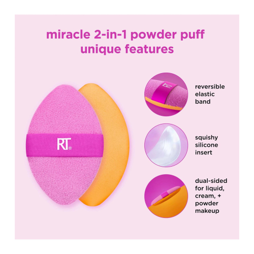 Real Techniques - Piumino multiuso double face Miracle 2-in-1 Powder Puff