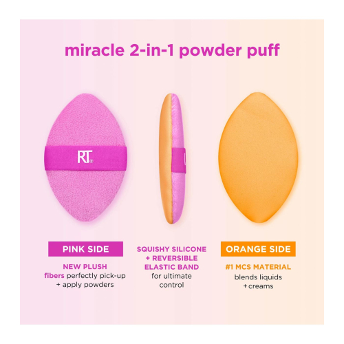 Real Techniques - Piumino multiuso double face Miracle 2-in-1 Powder Puff