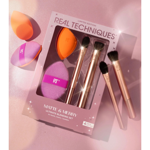 Real Techniques - *Holidays 24* - Set pennello + spugnetta Matte & Merry