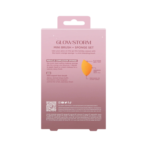 Real Techniques - *Holidays 24* - Set mini pennello + spugna Glowstorm