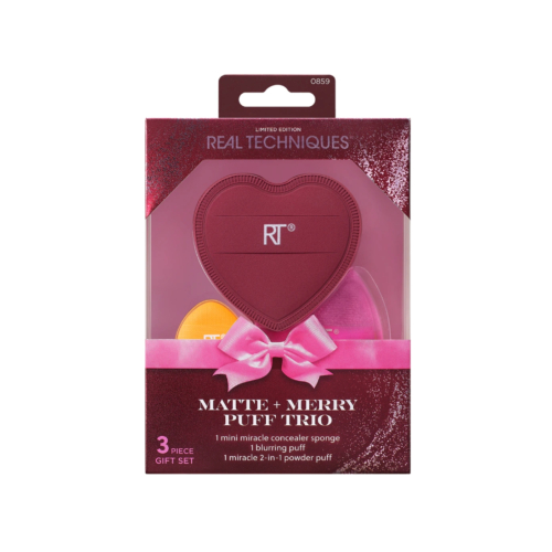 Real Techniques - *Holidays 25* - Set di pennelli per il trucco Matte + Merry Trio