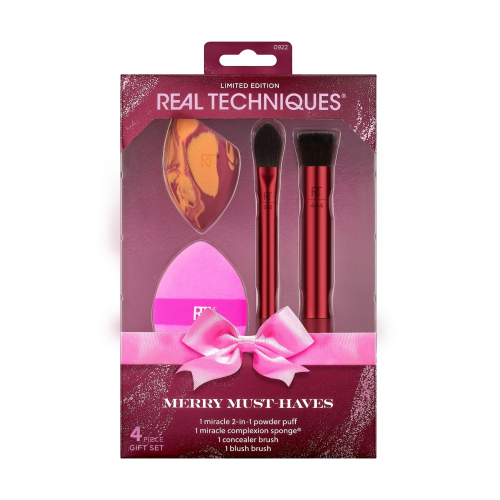 Real Techniques - *Holidays 25* - Set di pennelli Merry Must-haves Set