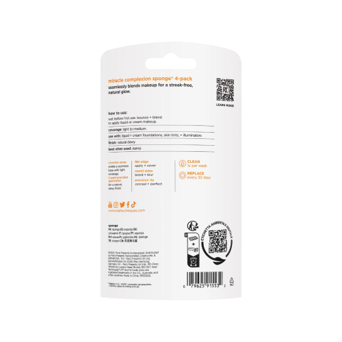 Real Techniques - Confezione da 4 spugne per il trucco Miracle Complexion