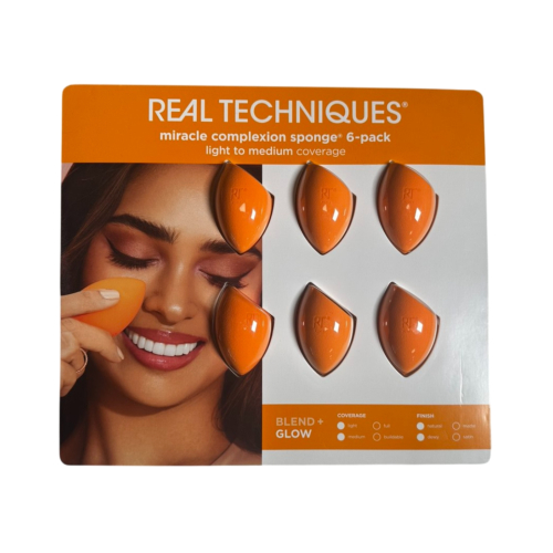 Real Techniques - Confezione da 6 spugnette per il trucco Miracle Complexion