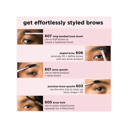 Real Techniques - Set di 3 pennelli per sopracciglia