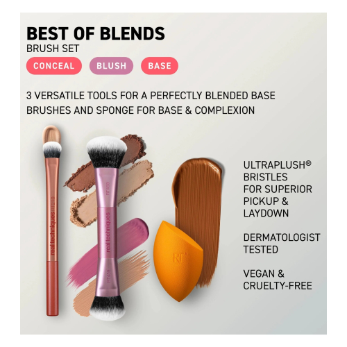 Real Techniques - Set di pennelli e spugna Best of Blends