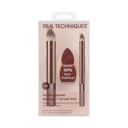 Real Techniques - Set spugne per trucco Makeupsaver + Duo pennelli per il viso