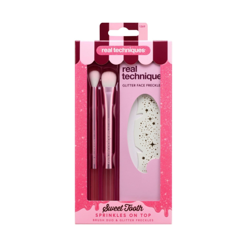 Real Techniques - *Sweet Tooth* - Set di Pennelli + Adesivi per il Viso Sprinkles on Top
