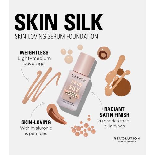 Revolution - Base per il trucco Skin Silk Serum Foundation - F4
