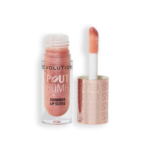 Revolution - Lucidalabbra con Shimmer Pout Bomb - Shimmer Nude
