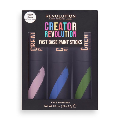 Revolution - *Creator* - Bastoncini per trucco artistico Fast Base Paint Sticks - Rosa, blu e verde