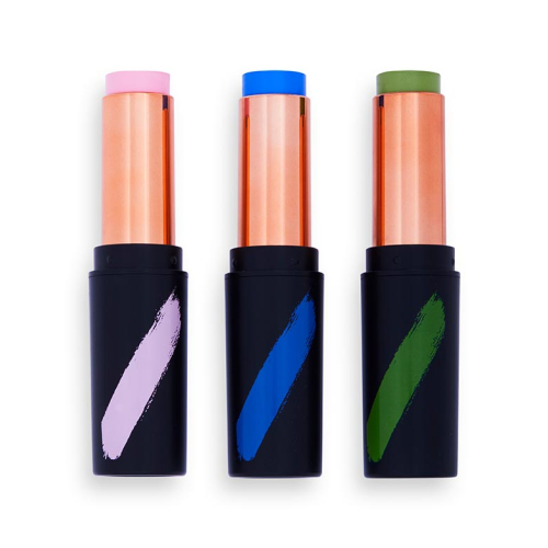 Revolution - *Creator* - Bastoncini per trucco artistico Fast Base Paint Sticks - Rosa, blu e verde