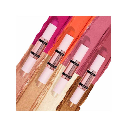 Revolution - Duo fard ed evidenziatore in stick - Flushing Pink