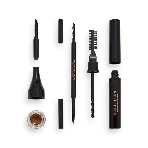 Revolution - Kit sopracciglia Ultra Brow Builder - Ash Brown