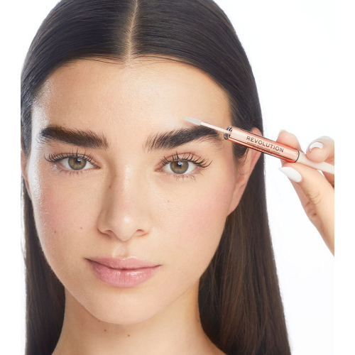 Revolution - Matita per sopracciglia Fluffy Brow Filter Duo - Dark Brown