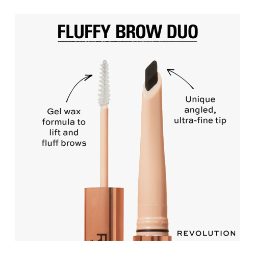 Revolution - Matita per sopracciglia Fluffy Brow Filter Duo - Granite