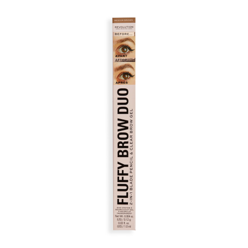 Revolution - Matita per sopracciglia Fluffy Brow Filter Duo - Medium Brown