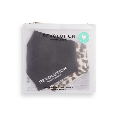 Revolution - Confezione da 2 maschere in tessuto riutilizzabili - Black