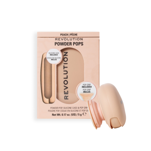 Makeup Revolution - Cipria compatta + adesivo per cellulare Powder Pops - Peach