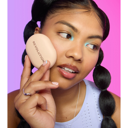 Makeup Revolution - Cipria compatta + adesivo per cellulare Powder Pops - Peach