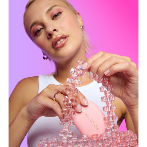 Makeup Revolution - Cipria compatta + adesivo per cellulare Powder Pops - Rose