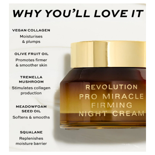 Revolution Pro - Crema da notte al collagene Miracle Firming