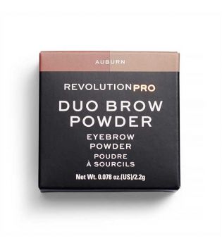 Revolution Pro - Ombra di polvere sopracciglio Duo Brow - Auburn