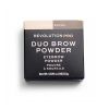 Revolution Pro - Ombra di polvere sopracciglio Duo Brow - Medium Brown