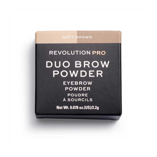 Revolution Pro - Ombra di polvere sopracciglio Duo Brow - Soft Brown