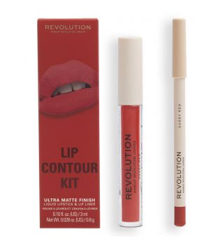 Revolution - Set labbra Lip Contour - Sassy Red